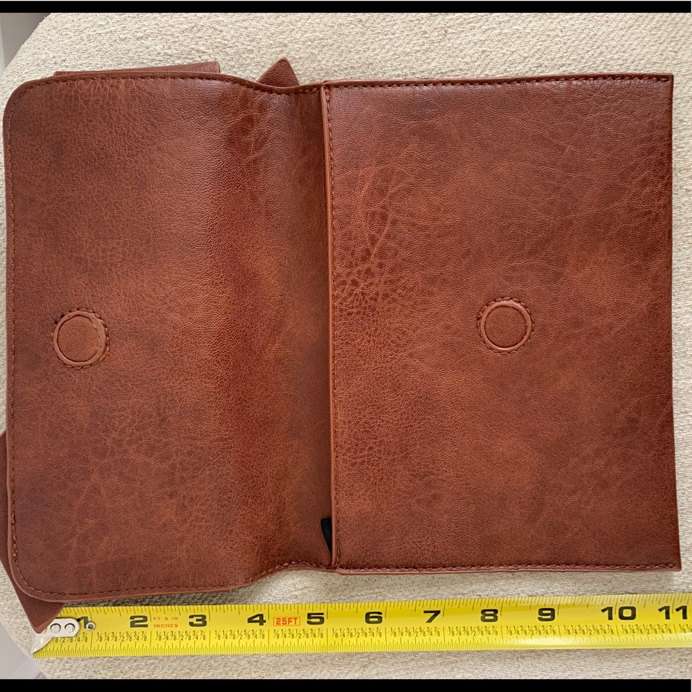 Anthropologie Brown Envelope Clutch with Bow NWOT - Picture 3 of 4
